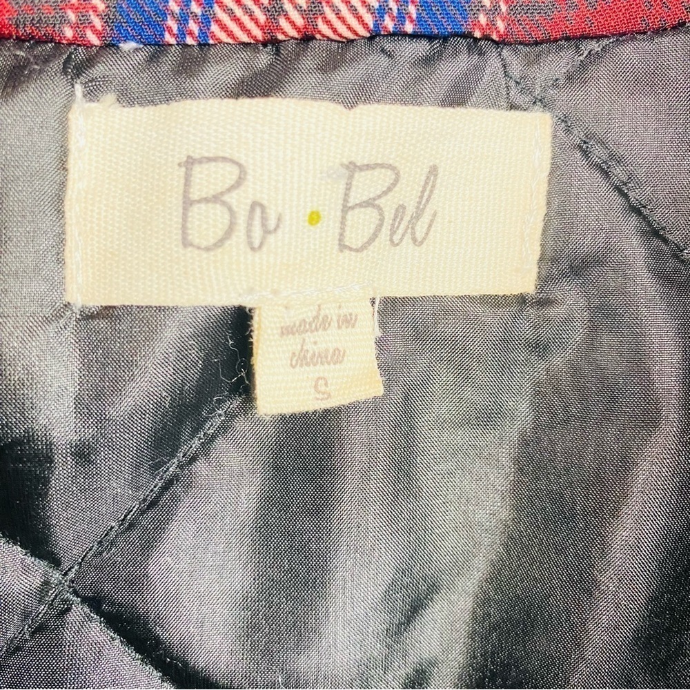 Bo Bel Women’s Sz Small Multi Color Plaid Quilted Puffer Zippered Vest - Picture 3 of 7